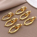 3pcs Gold & Silver Plated Copper Oval Jewelry Connector Clasps Jewelry Clasp Findings Nixie Gold