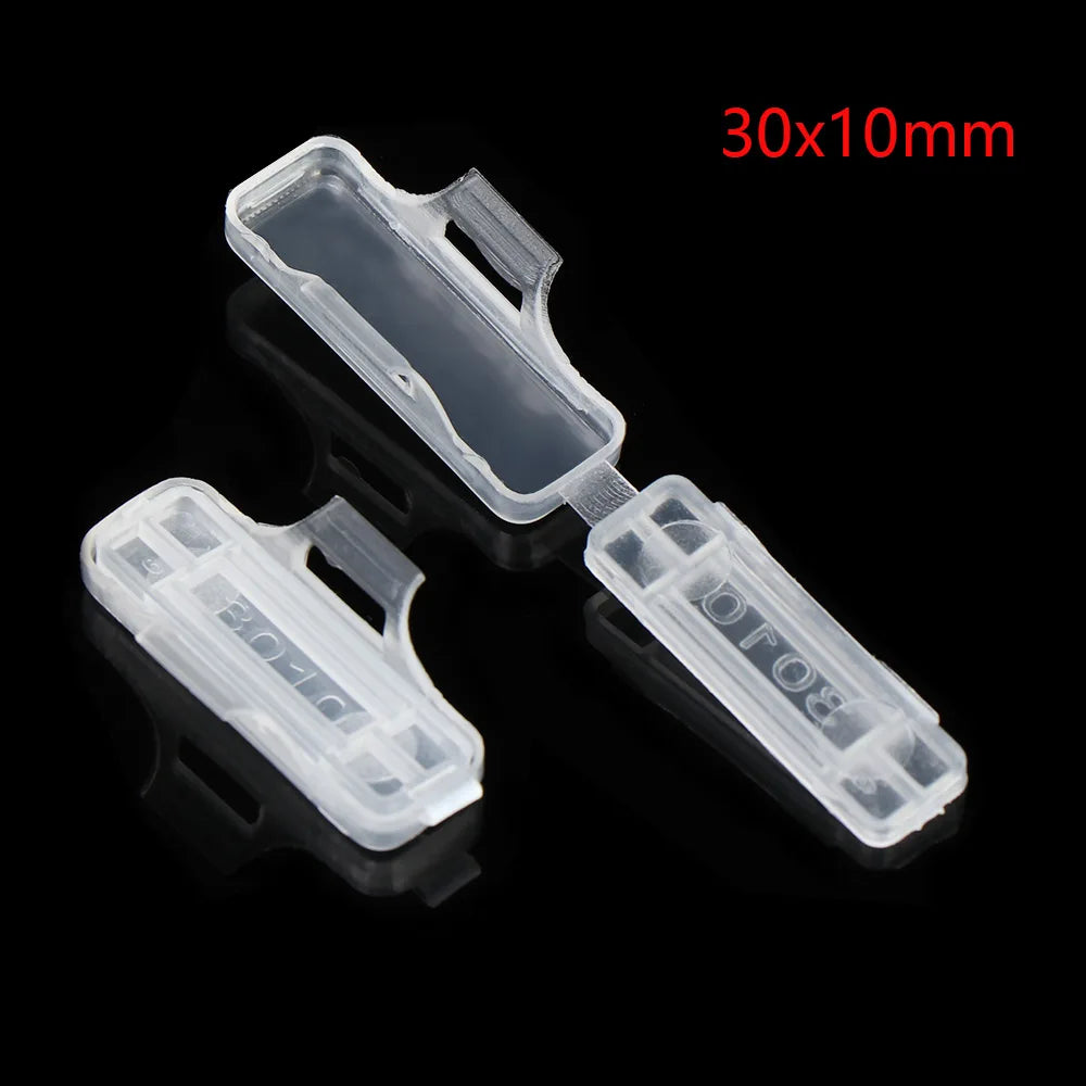 50Pcs Waterproof Transparent Cable Label Tag Boxes – Nylon Cable Label Tags Nixie 30x10mm