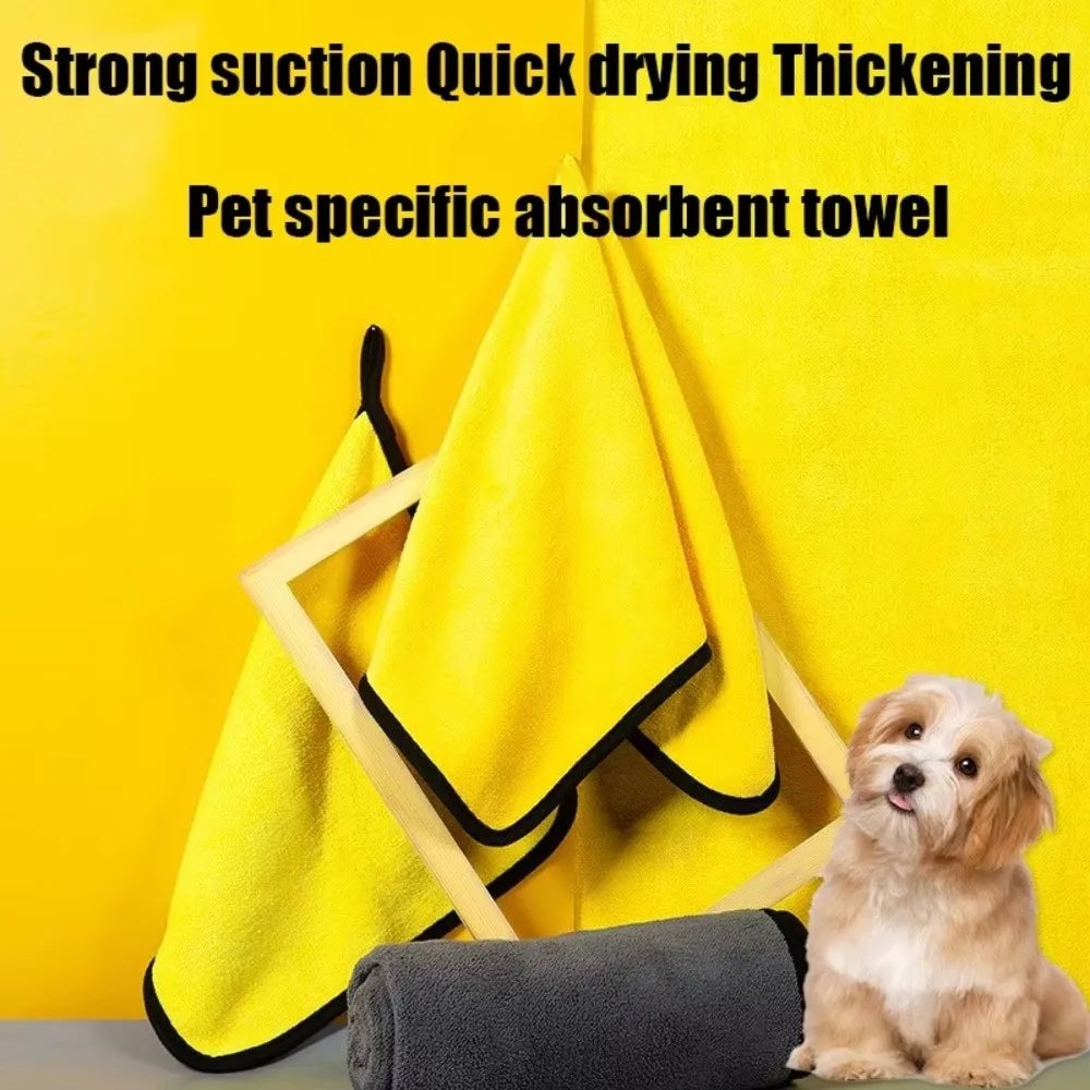 Coral Fleece Dog Drying Towel – Soft Quick-Dry Pet Bath Towel Pet Drying Towel Nixie