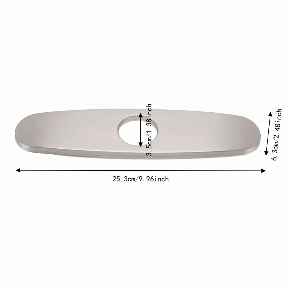Oval Brushed 304 SS Sink Faucet Hole Cover Deck Plate Faucet Hole Cover Nixie