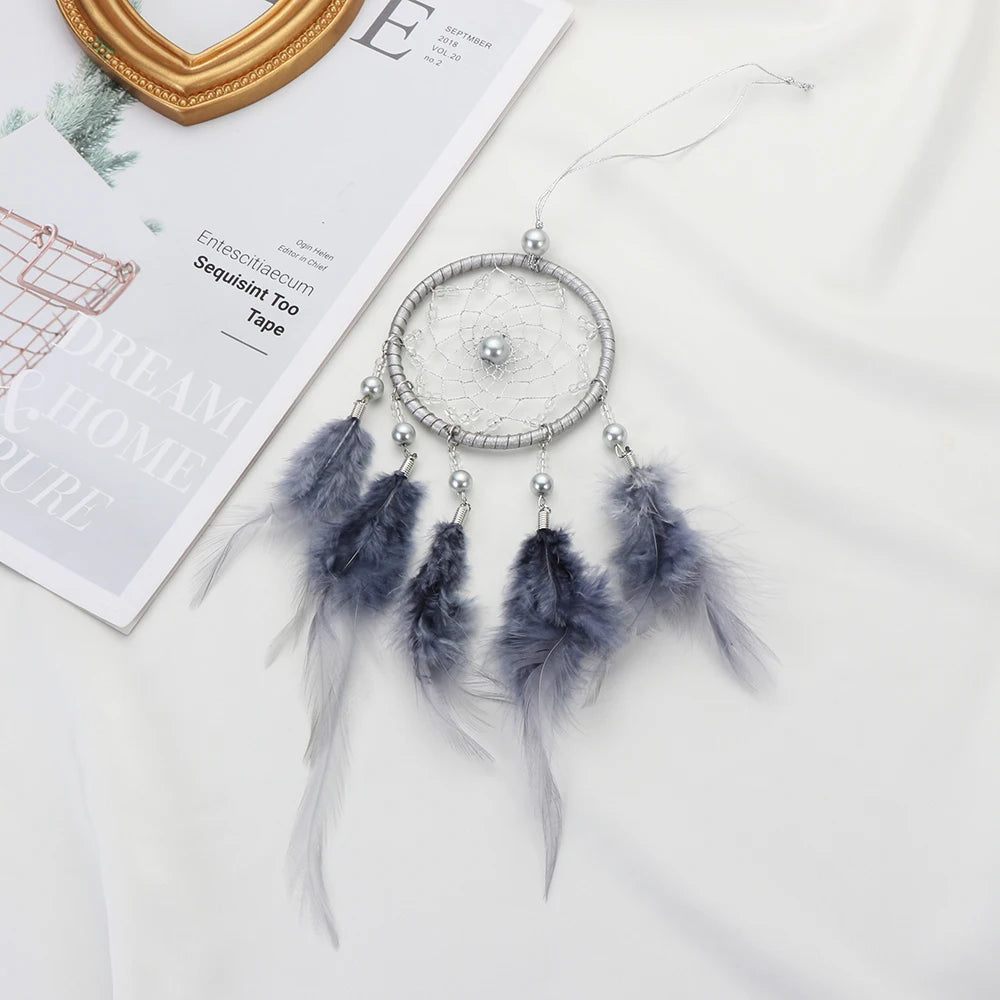 Handmade Dream Catcher Wall Hanging & Car Pendant w/ Feathers Dream Catcher Pendant Nixie