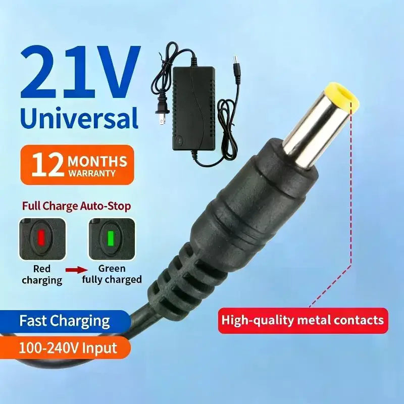 21V Smart Fast Charger for Cordless Drill & Power Tool Batteries Power Tool Charger Nixie