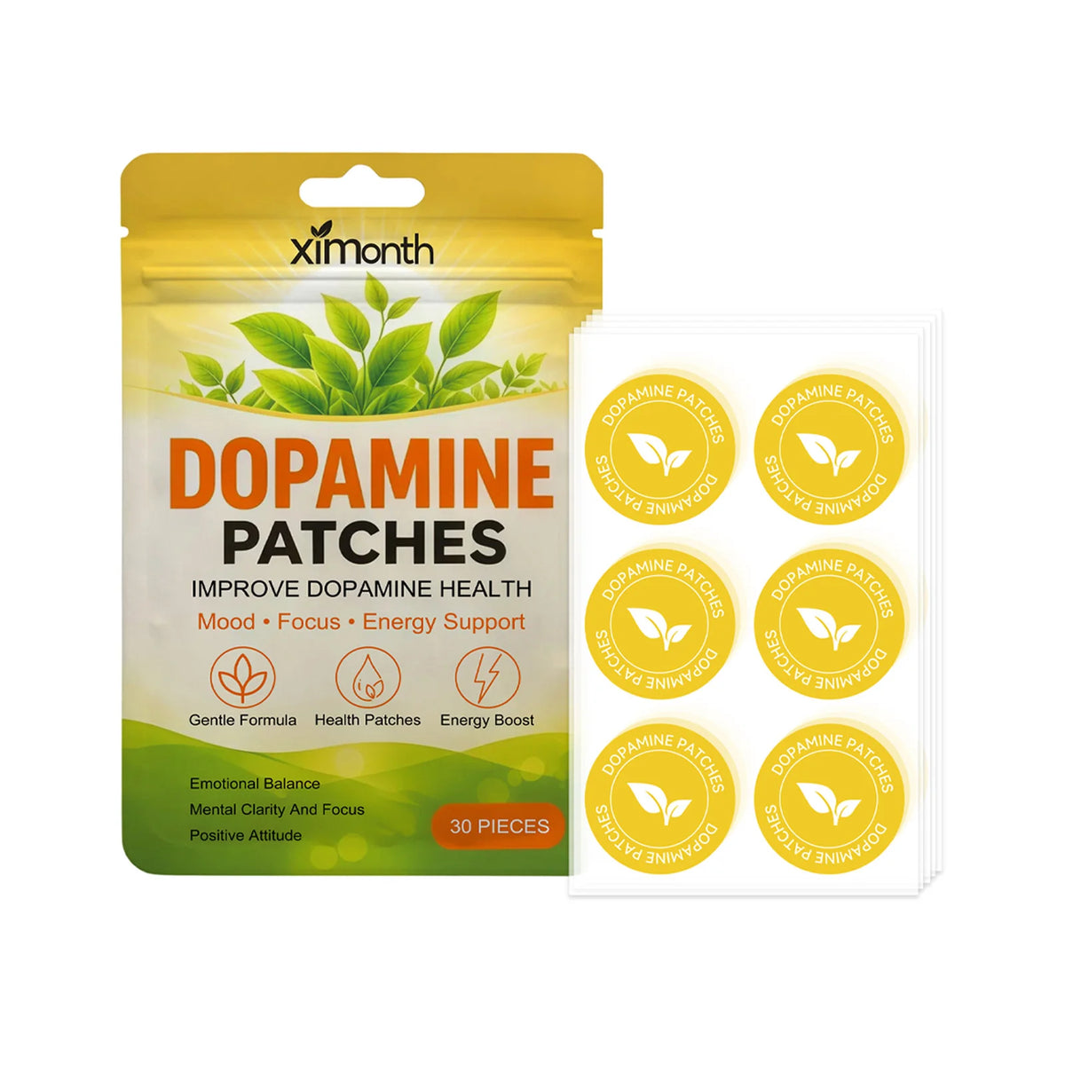 Dopamine Patches – Mood & Focus Wellness Patch, 30 Pcs