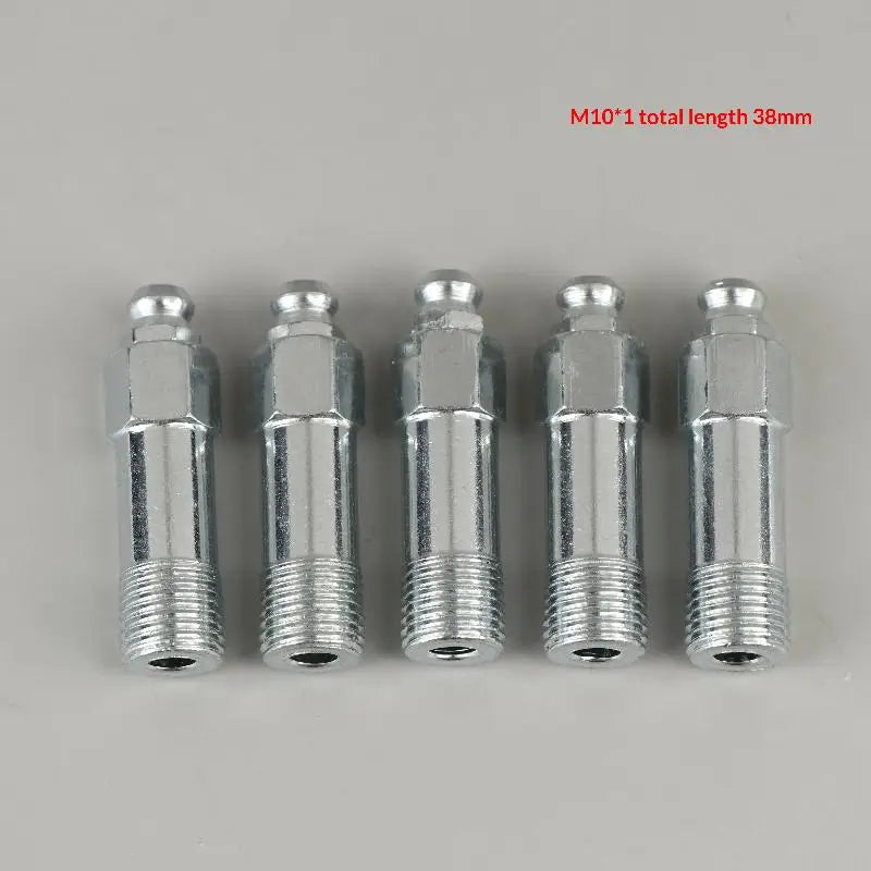 5Pcs Lengthened Zerk Grease Nipple Fittings M6 M8 M10 Metric Straight Grease Zerk Fittings Nixie M10 38mm