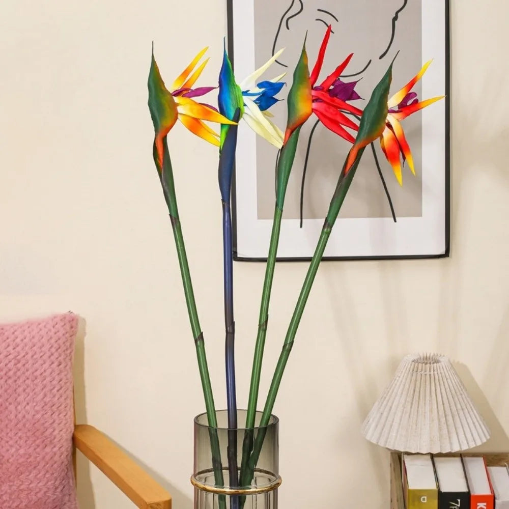 Long Stem Artificial Bird of Paradise Faux Strelitzia Flower Artificial Flower Stem Nixie