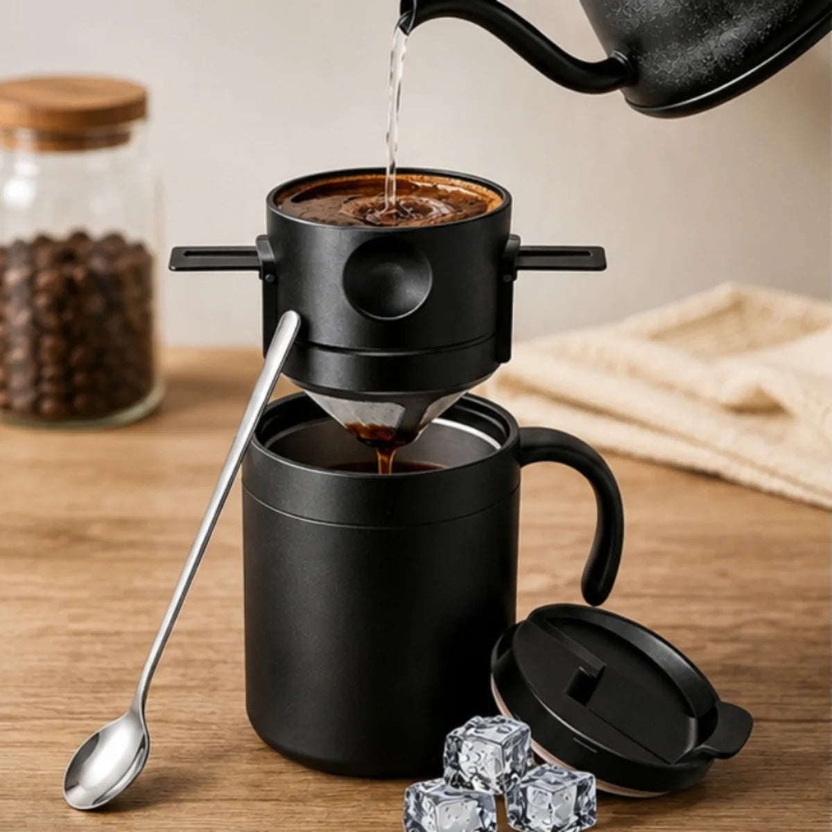 Stainless Steel Thermal Coffee Mug with Handle 350/550ml Thermal Travel Mug Nixie