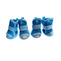 4Pcs Mesh Dog Shoes Non-Slip Breathable Pet Sandals Paw Protector