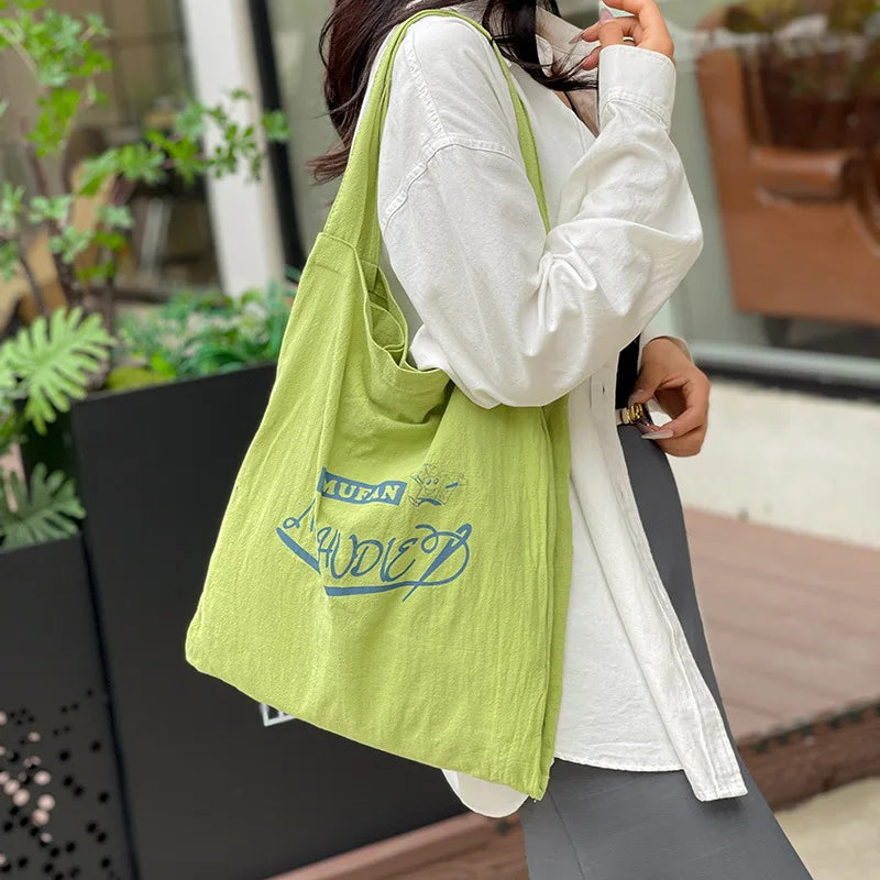 Women's Large Nylon Tote Bag | Korean Fashion Shoulder Handbag Women's Tote Bag Nixie BB-1477green