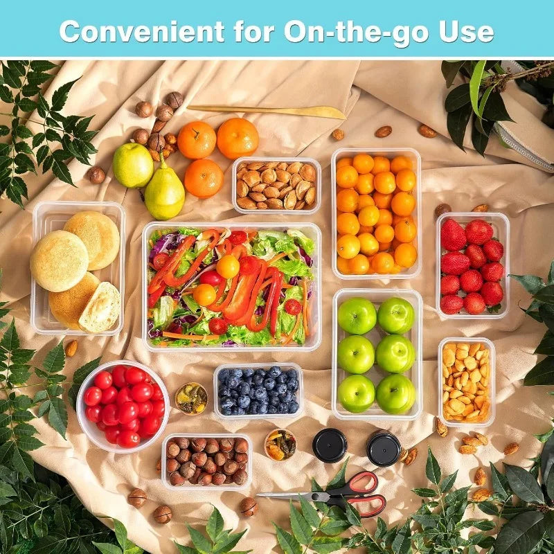 4-Piece Clear Food Storage Containers with Snap Lids Food Storage Containers Nixie