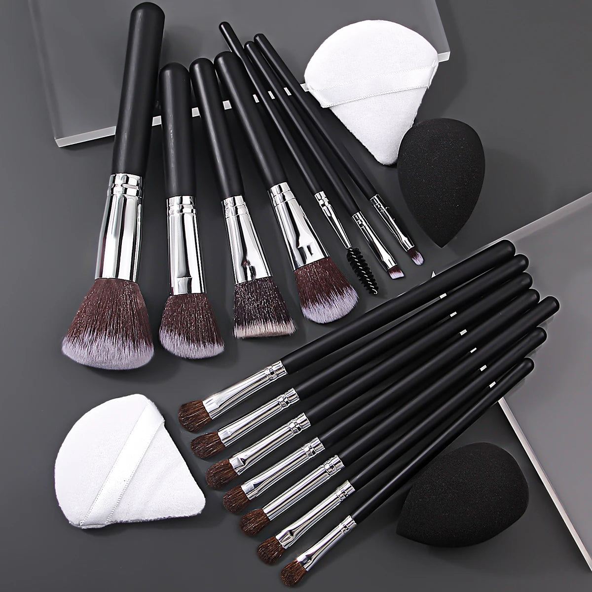 18-Piece Professional Makeup Brush Set – Wood & Wool Fiber Makeup Brush Set Nixie Default Title