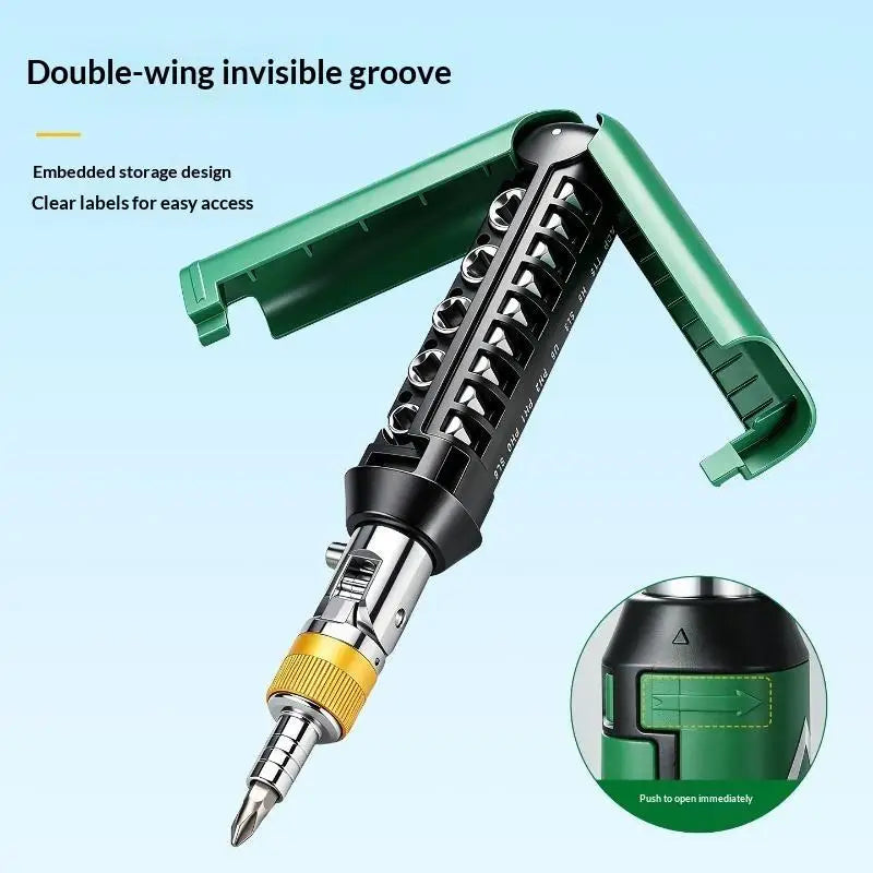 14-in-1 Ratchet Screwdriver Set | Magnetic Cr-V Bit Kit Ratchet Screwdriver Set Nixie