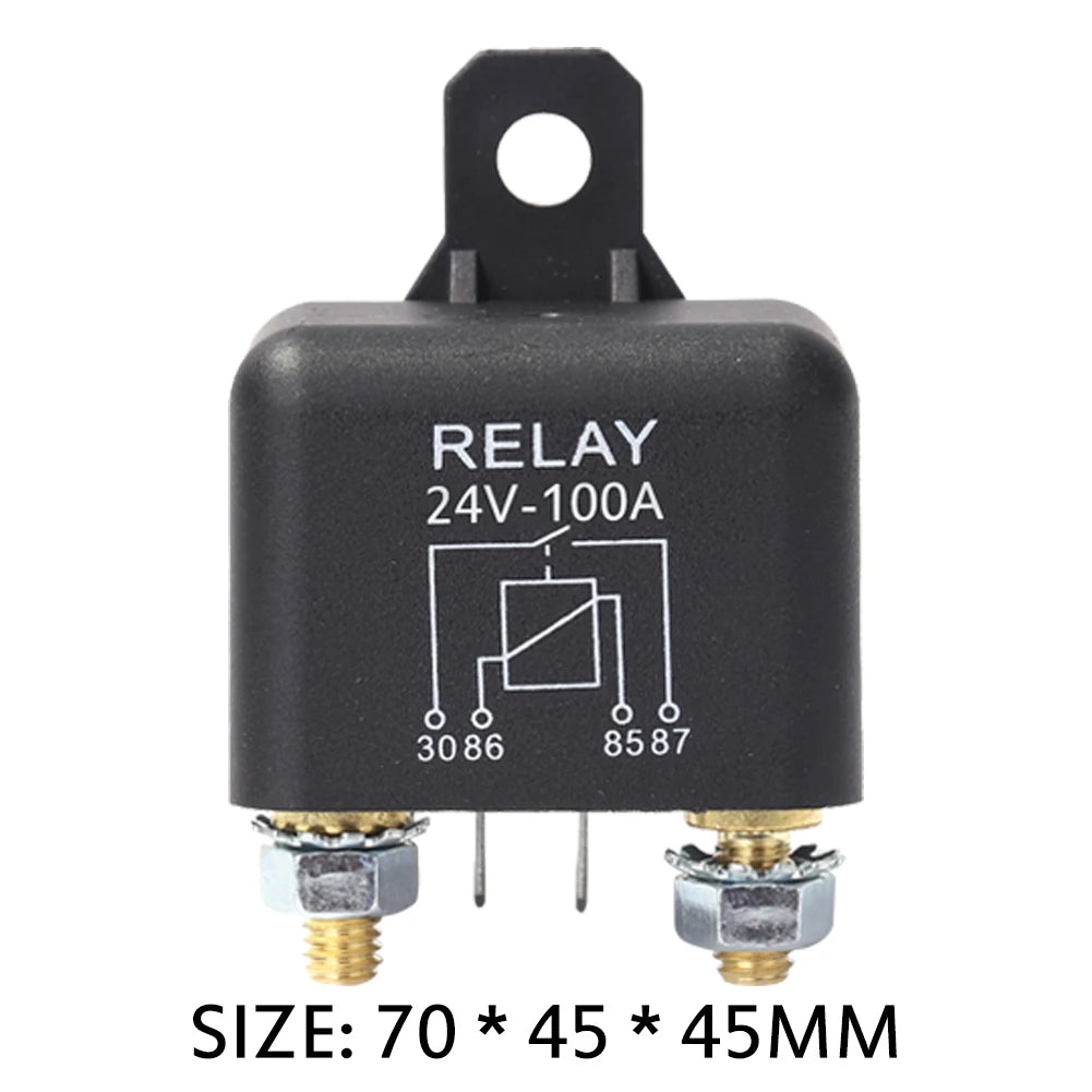 24V High Current Relay 100A/120A/200A – 4-Pin Automotive Starter Automotive Relay Nixie