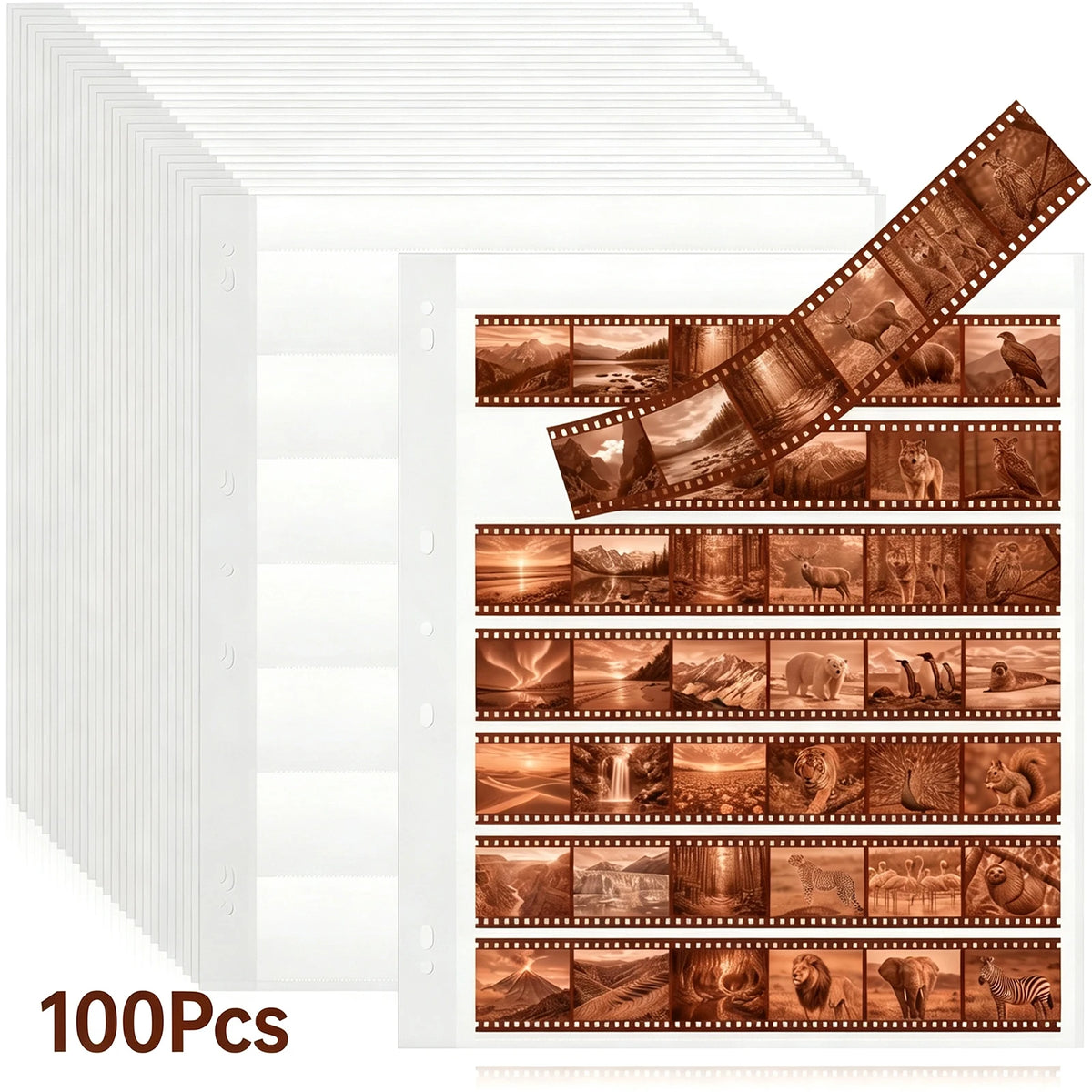 35mm Archival Film Negative Sleeves – 100 Storage Pages | Nixie Film Negative Sleeves Nixie