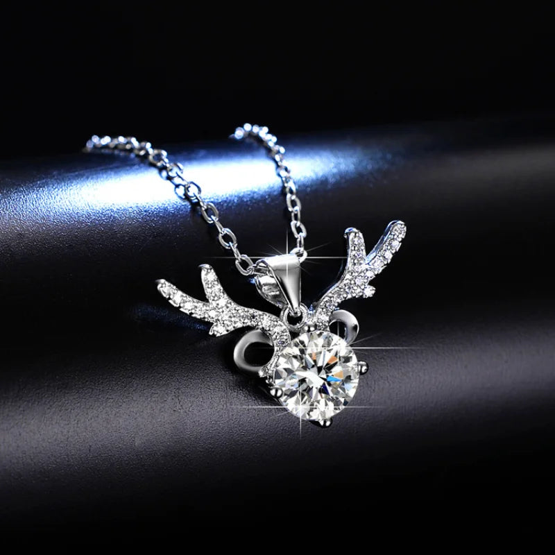 Silver CZ Cubic Zirconia Pendant Necklace | Bridal Wedding Jewelry Pendant Necklace Nixie