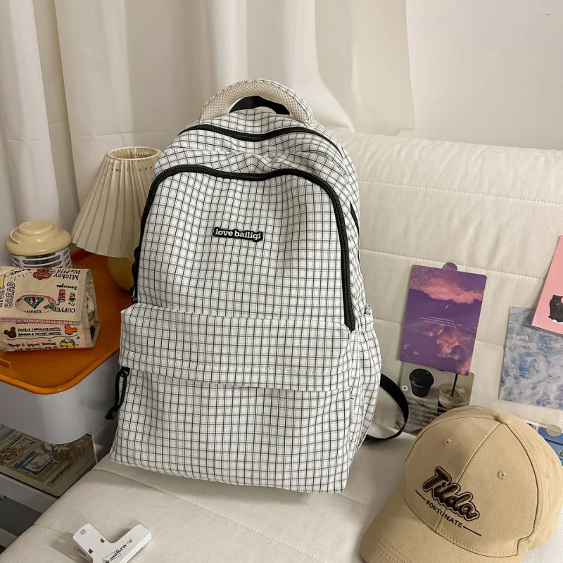 Nixie Plaid Backpack for Women – School & College Bag Women's Backpack Nixie