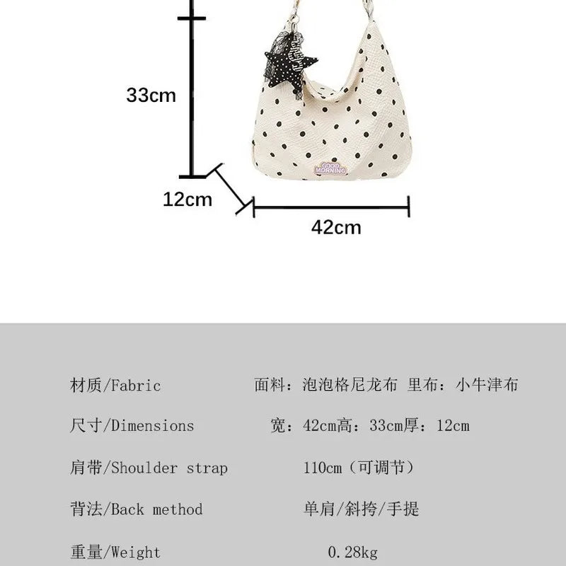 Women's Bowknot Polka Dot Cloud Crossbody Bag – Summer Women's Crossbody Bag Nixie
