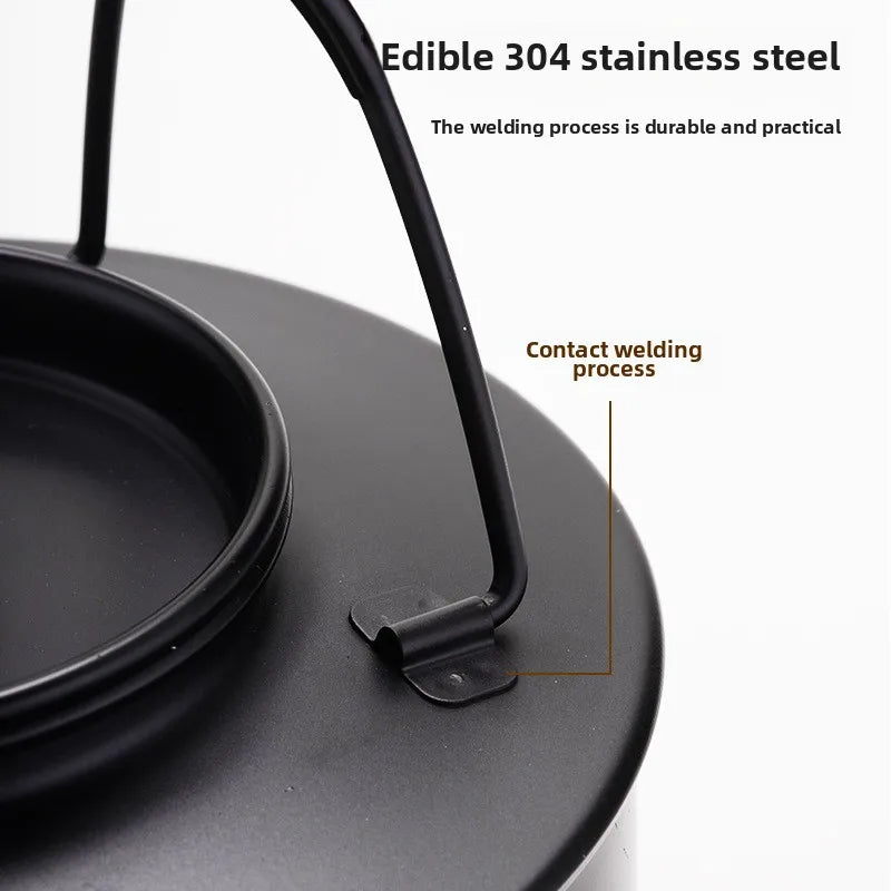 Nixie 0.9L Stainless Steel Camping Kettle – Outdoor Tea & Coffee Camping Kettle Nixie