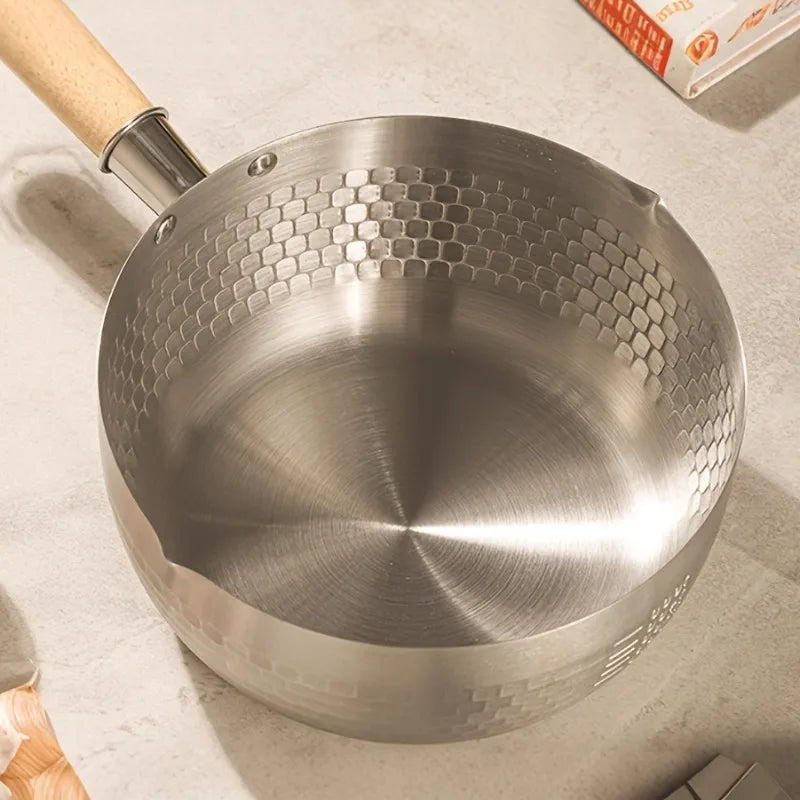 Nixie Nonstick Stainless Steel Saucepan with Wooden Handle Nonstick Saucepan Nixie