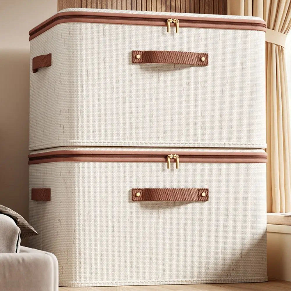 Large Dustproof Clothes Storage Box with Lid – Foldable Organizer