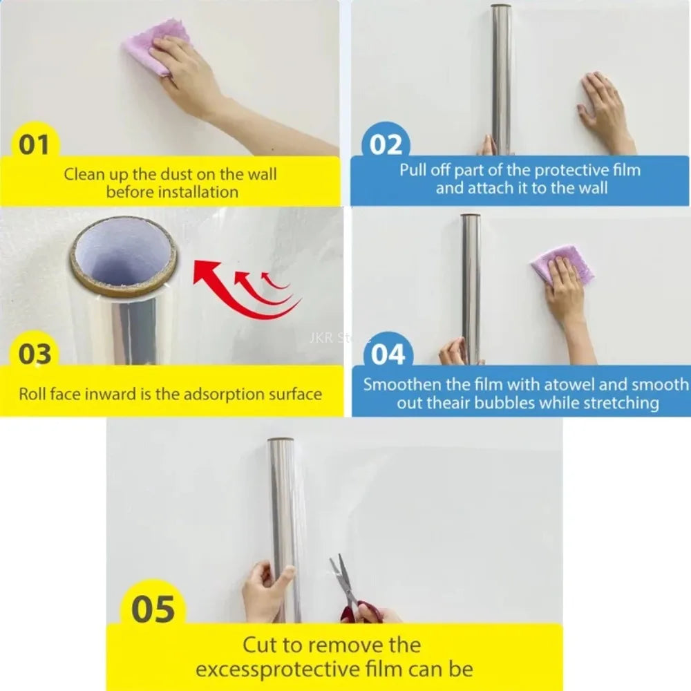 45cm Transparent Kitchen Wall Protector Static Film | Oil-Proof Kitchen Wall Protector Nixie