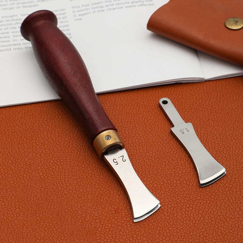 Leather Edge Creaser Tool – Stainless Steel Hot Press Liner Leather Crafting Tool Nixie