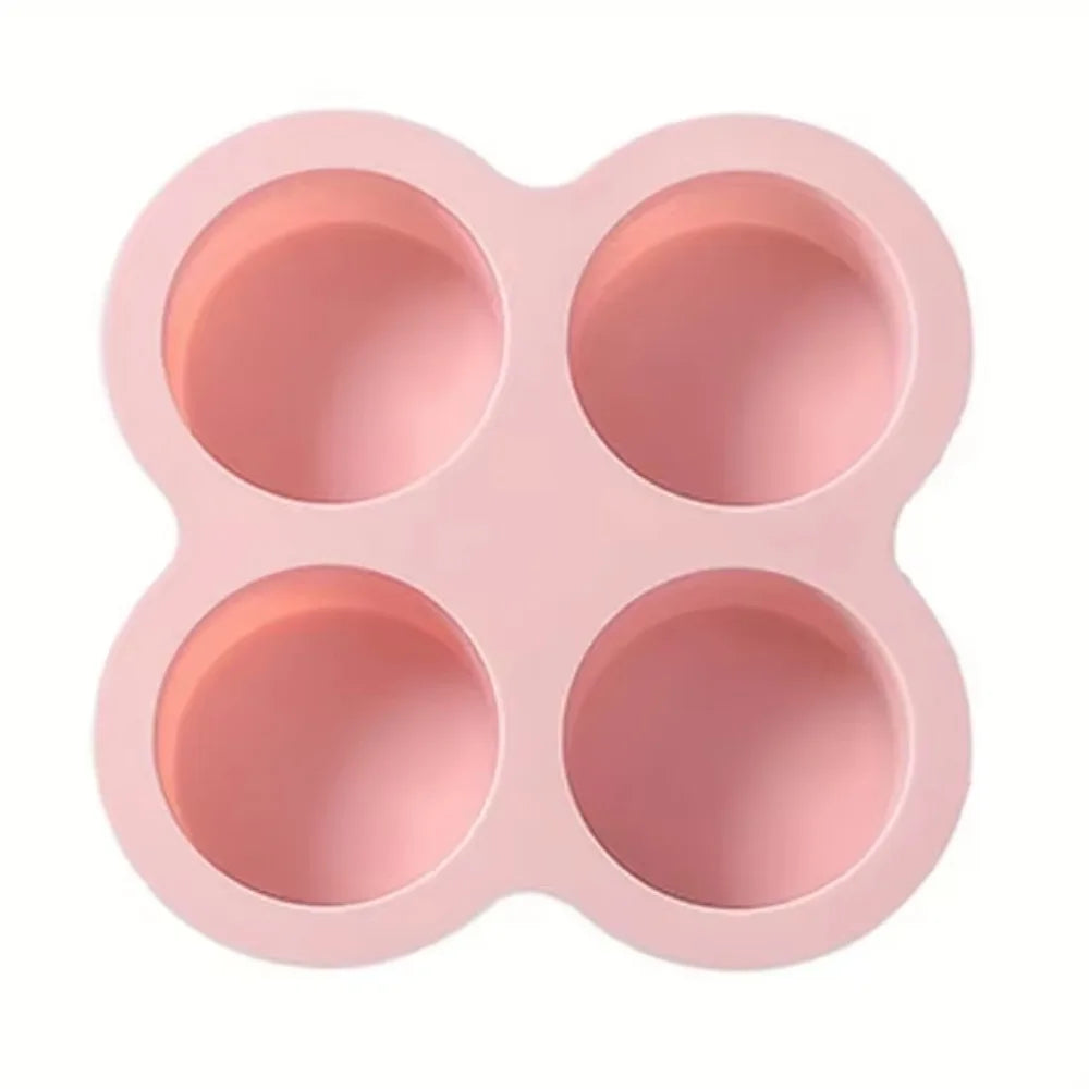 4-Cavity Silicone Egg & Muffin Mold – Non-Stick Air Fryer Baking Silicone Baking Mold Nixie pink 1pcs