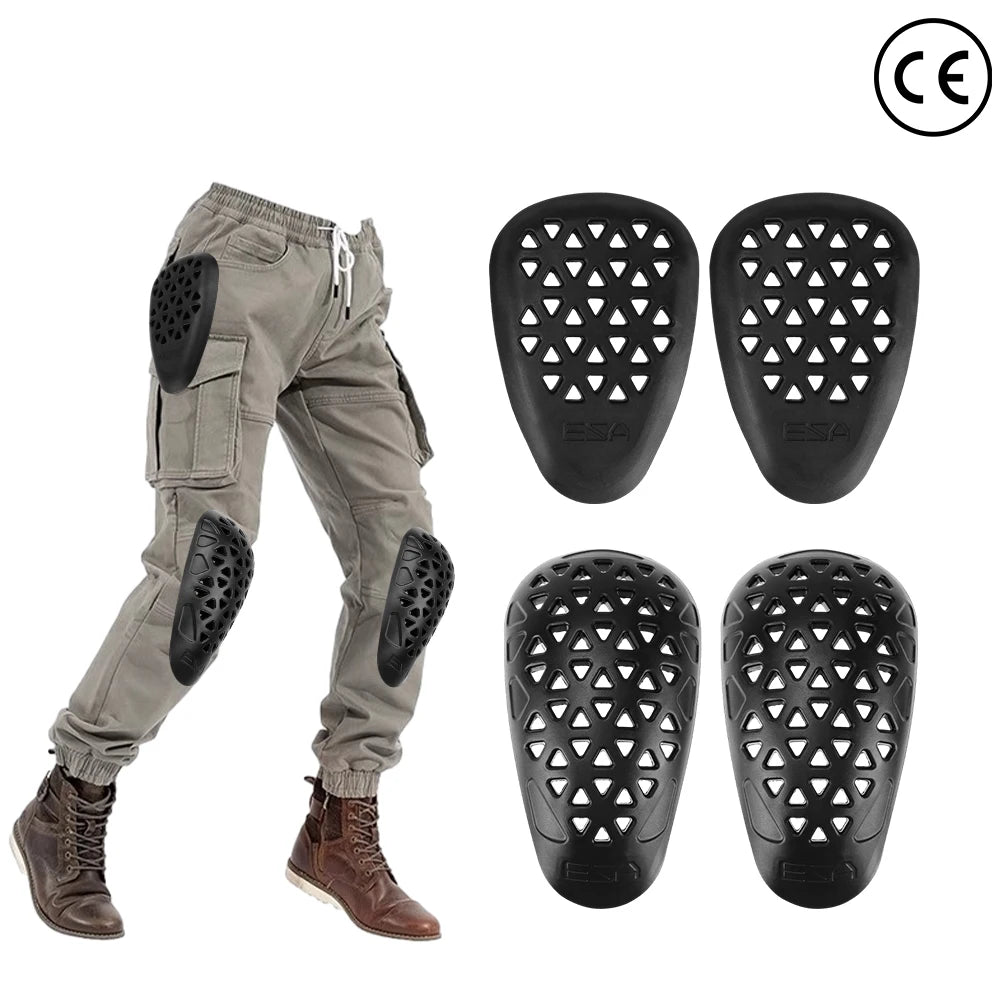 KEMIMOTO CE1 Knee & Hip Pads 4-Piece Motorcycle Protective Set Motorcycle Protective Pads Nixie 4pcs pads