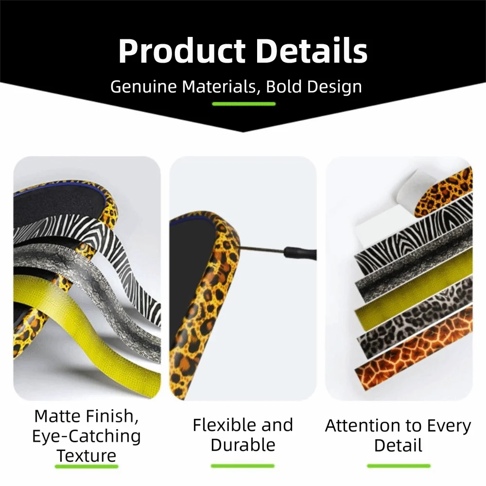 Animal Print Pickleball Paddle Edge Guard Tape | TPU Scratch-Proof Paddle Edge Guard Nixie