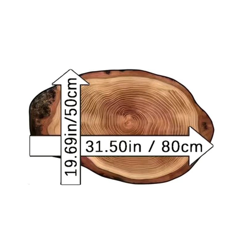 Wood Grain Bathroom Mat – Non-Slip Stump Design 50×80cm Bathroom Mat Nixie
