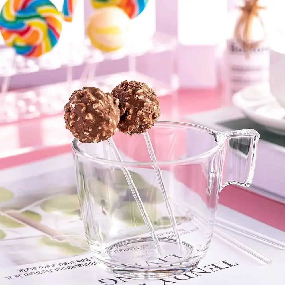 50Pcs Clear Acrylic Lollipop & Cake Pop Sticks – Baking Tools Cake Baking Tools Nixie