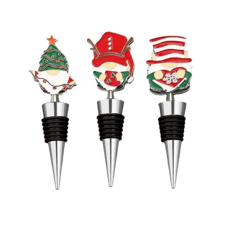Christmas Snowman Wine Stopper | Zinc Alloy Festive Bottle Seal Wine Stopper Nixie