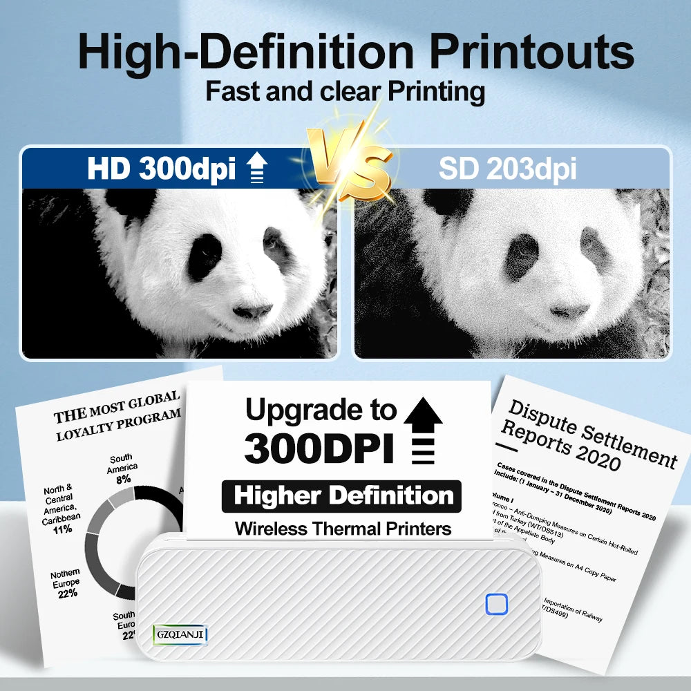 INSTOFC A40 Portable A4 Thermal Printer – Bluetooth Inkless