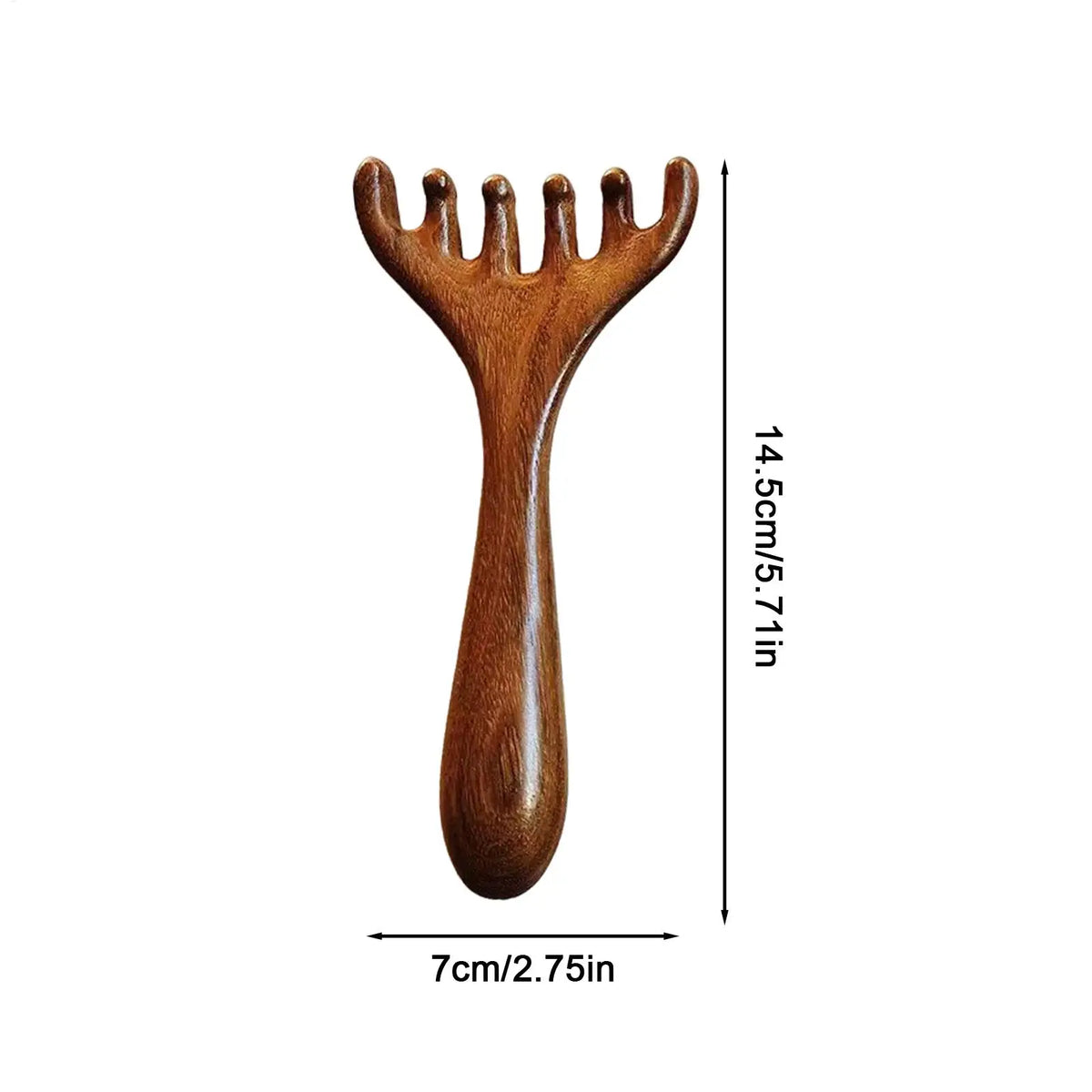 Sandalwood Deer Antler Scalp Massager Gua Sha Comb | Hair Care Scalp Massager Comb Nixie