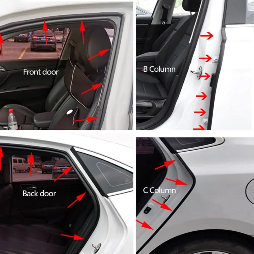 Car Door Seal Strip 5M/10M Rubber Soundproof Weather Strip Car Weather Strip Nixie