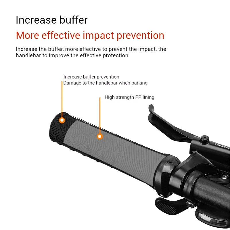 ENLEE TPE MTB Lock-On Handlebar Grips – Anti-Slip Bike Grips MTB Handlebar Grips Nixie