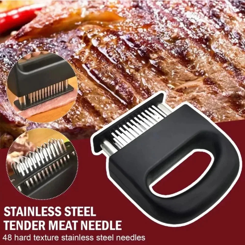 48-Blade Stainless Steel Meat Tenderizer | Kitchen Tool