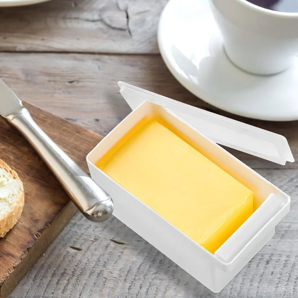Butter Dish with Cover & Cutter | Fridge Cheese Storage Box Butter Dish with Cutter Nixie