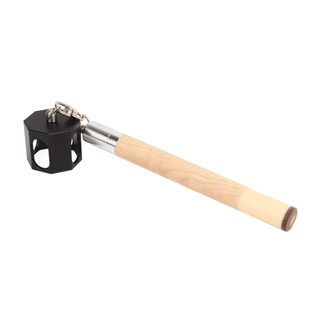 2-in-1 Pool Cue Chalk Holder & Tip Pricker – Wood & Metal Billiard Chalk Holder Nixie