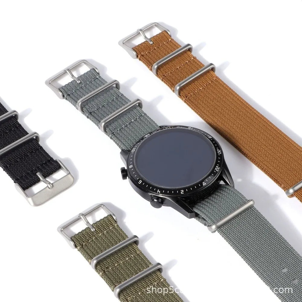 Vintage NATO Watch Band Quick Release Nylon Strap 14–22mm