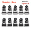 10pcs Garter Belt Clips Suspender Hooks 10/12/18mm – 3 Colors Garter Belt Clips Nixie Silver-Black 18mm