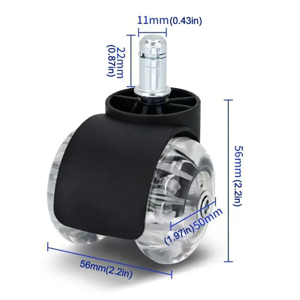 Silent Universal Chair Caster Wheels 360° – 1 or 5 Pack Furniture Caster Wheels Nixie