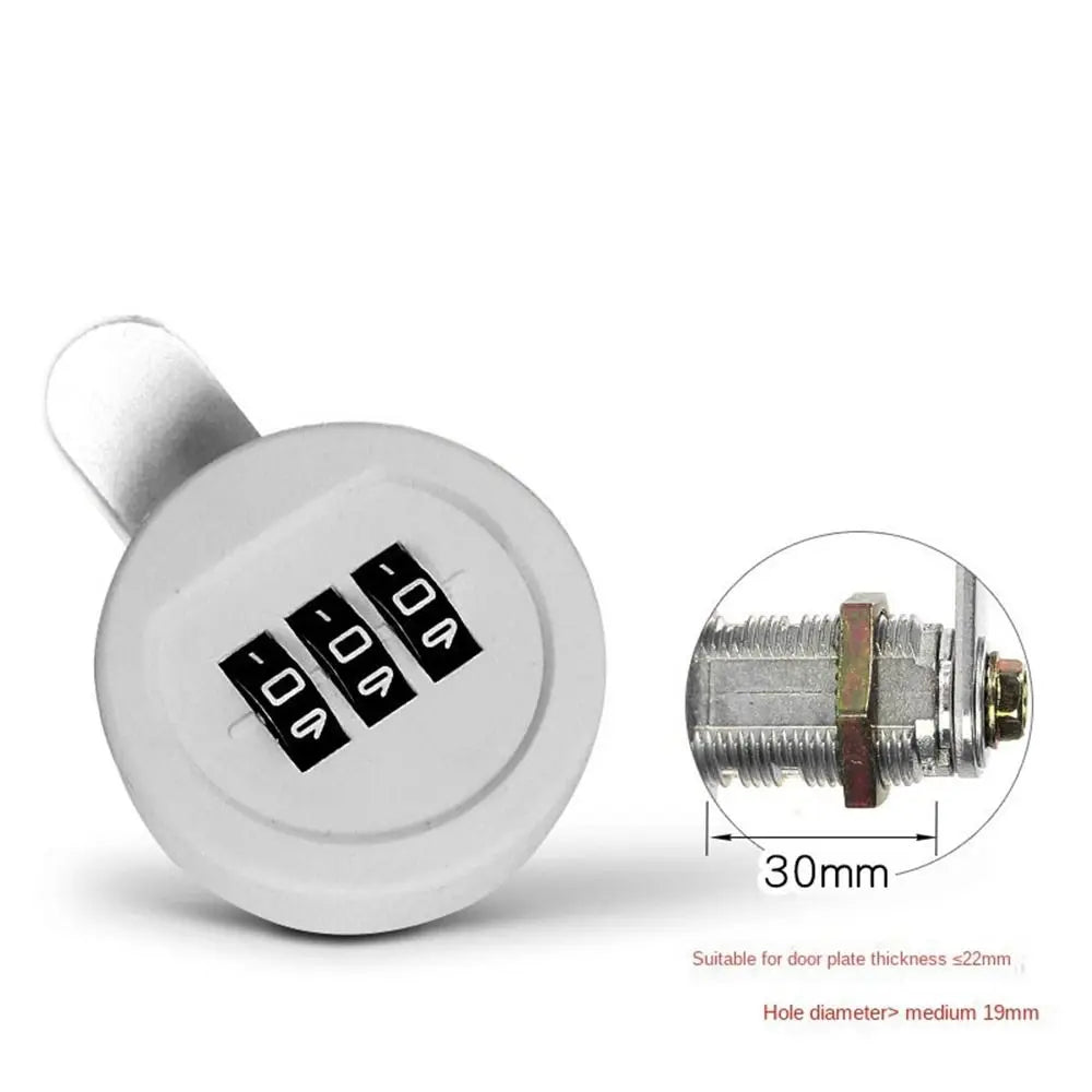 Zinc Alloy 3-Digit Combination Lock for Drawers & Cabinets