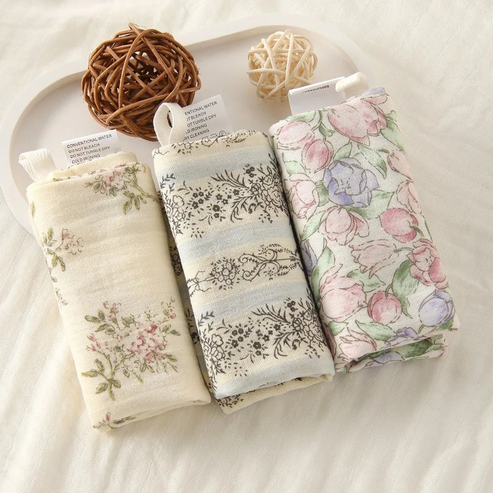 4-Layer Cotton Baby Washcloths – Soft Gauze Burp Cloths 3-5 Pack