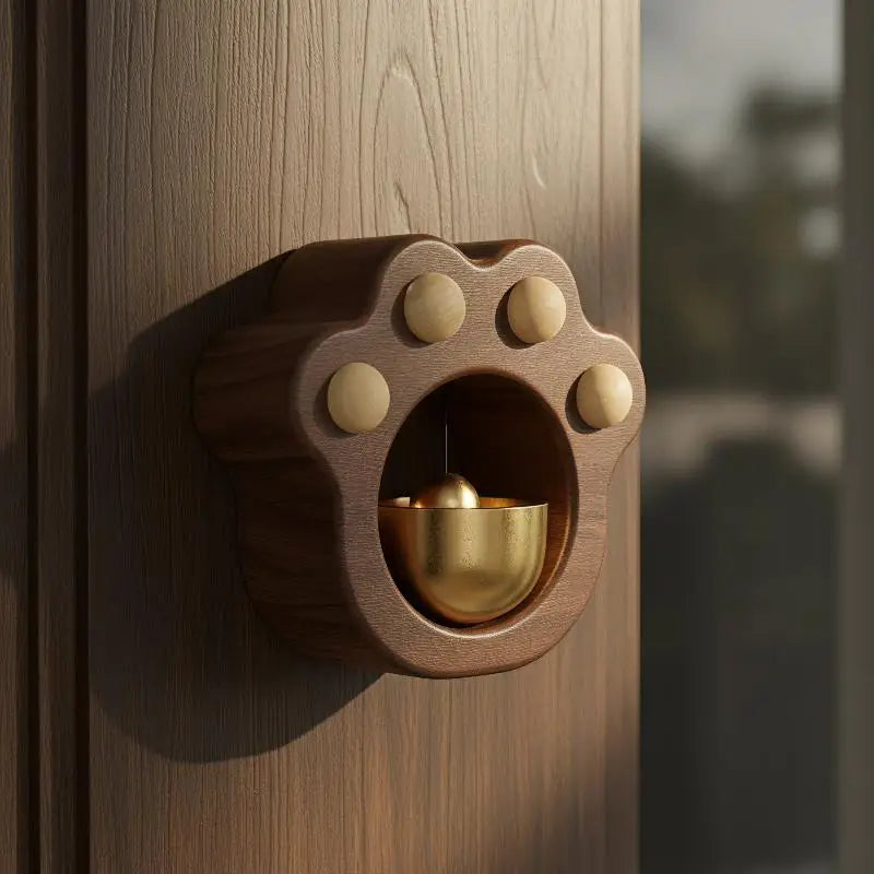 Cat Paw Wind Chime Doorbell – Cute Brass Bell Door Alert Wind Chime Doorbell Nixie Default Title