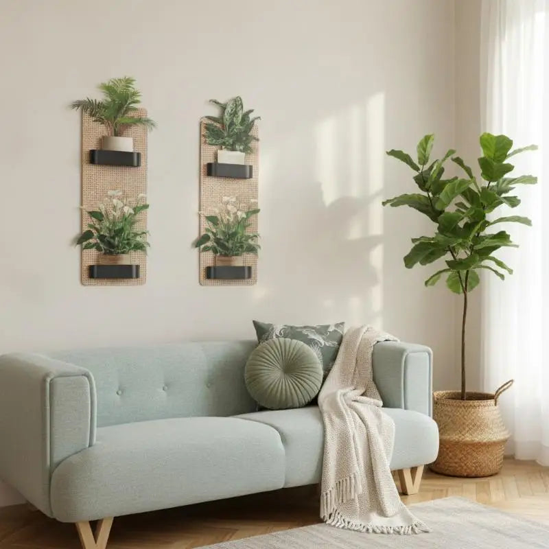 2Pcs Monstera Green Leaf Wall Stickers – Waterproof Peel & Stick