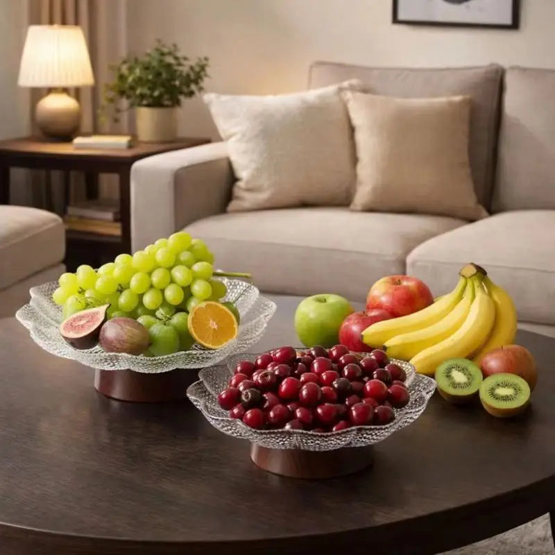 Elegant Footed Fruit Bowl Pedestal Plate – BPA-Free Plastic Pedestal Fruit Bowl Nixie