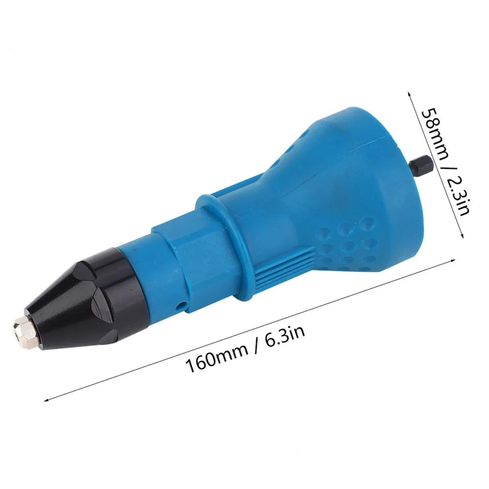 Rivet Nut Gun Adapter Kit for Electric Drill – Blue Rivet Gun Adapter Nixie