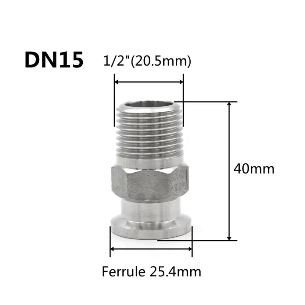 SS304 Stainless Steel Internal Thread Ferrule Clamp Fitting DN8-DN50 Pipe Ferrule Fitting Nixie DN15 Ferrule 25.4
