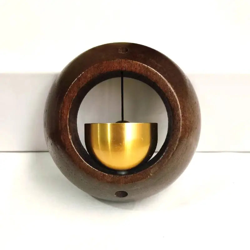 Black Walnut Wood Magnetic Entry Door Bell Hanging Chime Decorative Door Bell Nixie