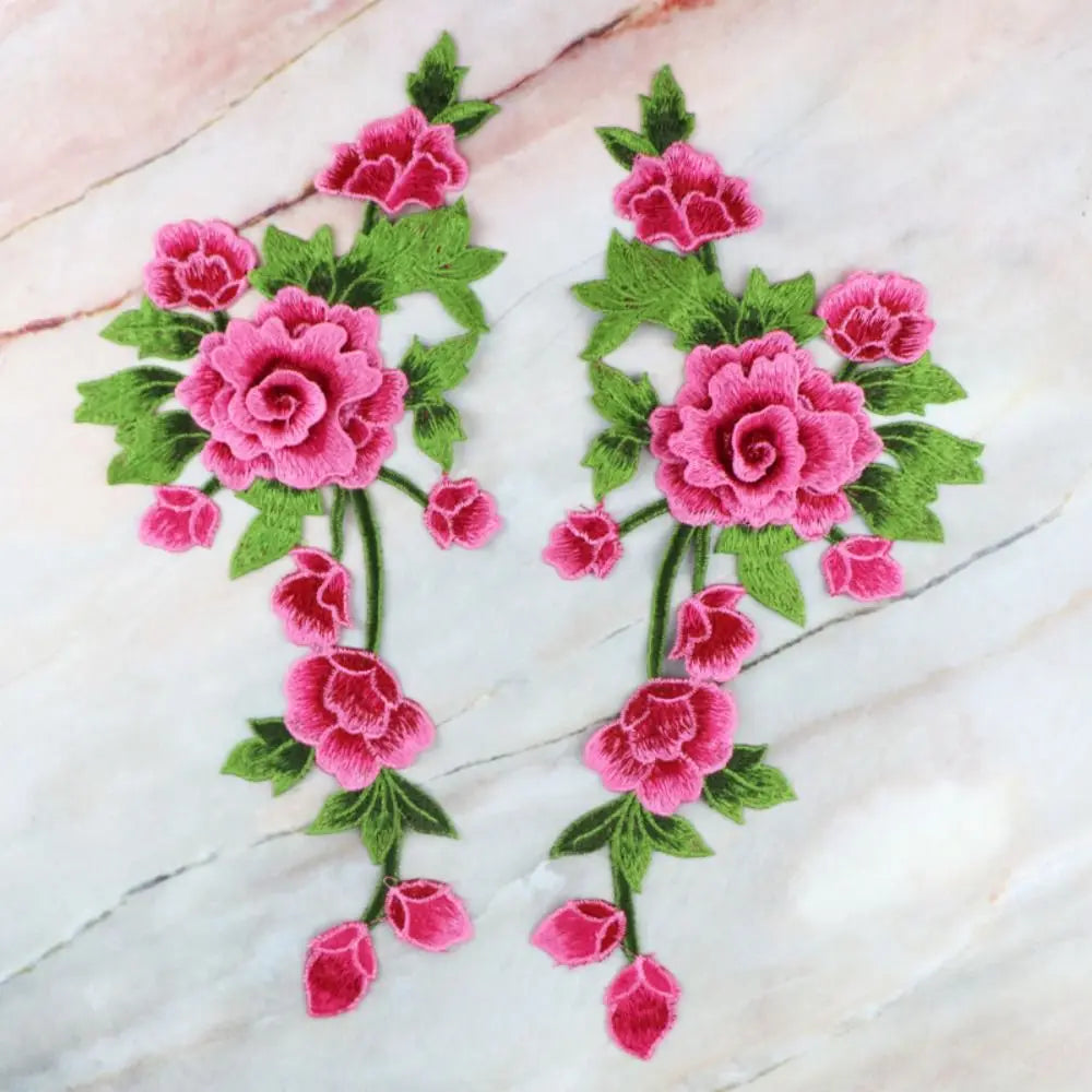 3D Rose Flower Embroidery Applique Patches – DIY Sewing Embroidery Applique Patch Nixie